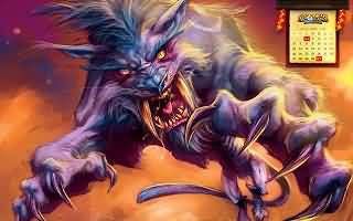 《炉石传说》一月份日历壁纸:德鲁伊爪击