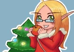 圣诞快乐,萌精灵小妹纸