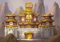白墙金瓦！魔兽世界5.0中的中国风建筑概念设计原画