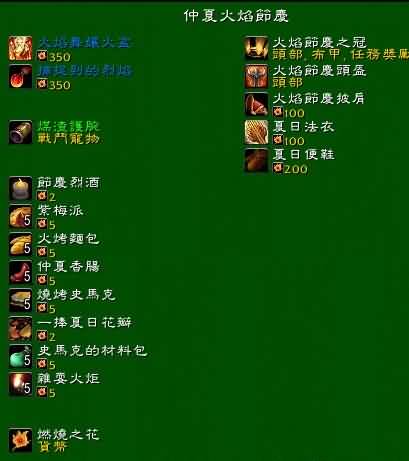 仲夏节成就及任务线解说(包括各营火点及座标)