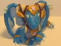 高手在民间 外服玩家手工打造萌系蓝龙女王软陶