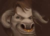 WOW绘画:送给朋友的牛头人肖像画