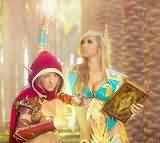 超性感美女COS血精灵盗贼和牧师