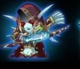 魔兽世界Q版女王和巫妖王