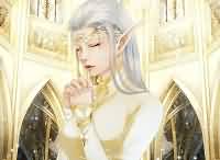 跑团人设图：高等精灵牧师戴安娜·霜月