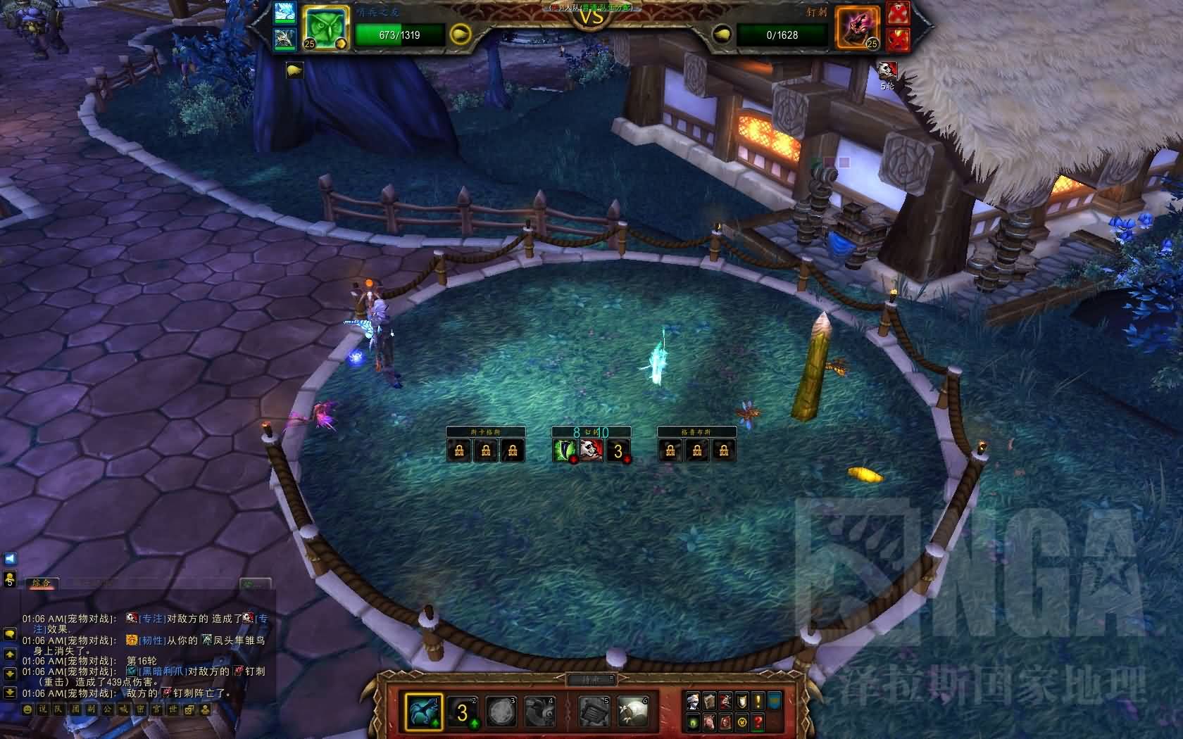 魔兽宠物:要塞木桩日常2V3带小宠-格鲁布斯