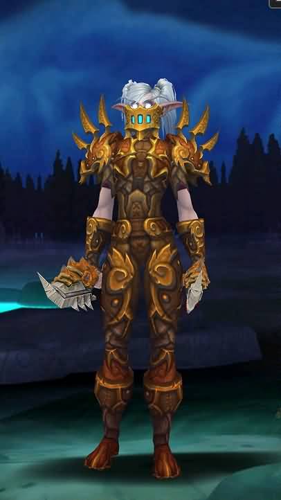 暗夜精灵盗贼金色皮甲幻化