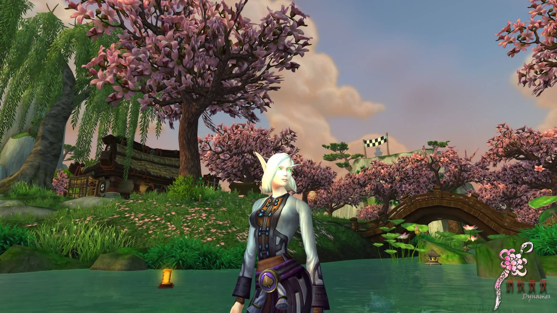 熊猫种族专属三色中国风布裙幻化