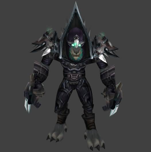 暗夜狼侠黑色系皮甲狼人幻化